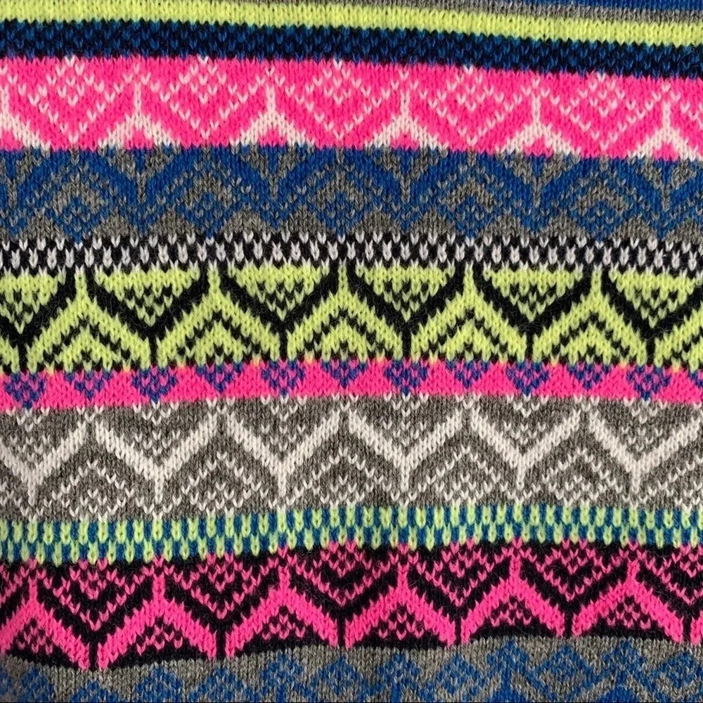Threadbare Fair Isle Gray Crewneck Print Sweater - Picture 7 of 9